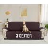 imageUtopia Bedding Reversible Loveseat Couch Cover Water Resistant Slipcover Furniture Protector with Foam Sticks and Elastic Straps for Kids Dogs Pets 2 Seater GreyLight GreyChocolateBeige