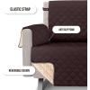 imageUtopia Bedding Reversible Loveseat Couch Cover Water Resistant Slipcover Furniture Protector with Foam Sticks and Elastic Straps for Kids Dogs Pets 2 Seater GreyLight GreyChocolateBeige