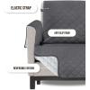 imageUtopia Bedding Reversible Loveseat Couch Cover Water Resistant Slipcover Furniture Protector with Foam Sticks and Elastic Straps for Kids Dogs Pets 2 Seater GreyLight GreyGrayLight Gray