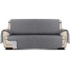 imageUtopia Bedding Reversible Loveseat Couch Cover Water Resistant Slipcover Furniture Protector with Foam Sticks and Elastic Straps for Kids Dogs Pets 2 Seater GreyLight GreyGrayLight Gray