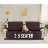 imageUtopia Bedding Reversible Loveseat Couch Cover Water Resistant Slipcover Furniture Protector with Foam Sticks and Elastic Straps for Kids Dogs Pets 2 Seater GreyLight GreyChocolateBeige
