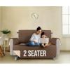 imageUtopia Bedding Reversible Loveseat Couch Cover Water Resistant Slipcover Furniture Protector with Foam Sticks and Elastic Straps for Kids Dogs Pets 2 Seater GreyLight GreyBrownBeige