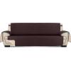 imageUtopia Bedding Reversible Loveseat Couch Cover Water Resistant Slipcover Furniture Protector with Foam Sticks and Elastic Straps for Kids Dogs Pets 2 Seater GreyLight GreyChocolateBeige