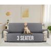 imageUtopia Bedding Reversible Loveseat Couch Cover Water Resistant Slipcover Furniture Protector with Foam Sticks and Elastic Straps for Kids Dogs Pets 2 Seater GreyLight GreyGrayLight Gray