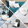 imageUtopia Bedding Throw Pillow Inserts Pack of 4 White 18 x 18 Inches Decorative Indoor Pillows for Sofa Bed Couch Cushion Sham Stuffer12x12 Inch