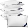 imageUtopia Bedding Throw Pillow Inserts Pack of 4 White 18 x 18 Inches Decorative Indoor Pillows for Sofa Bed Couch Cushion Sham Stuffer12x20 Inch