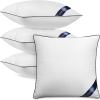 imageUtopia Bedding Throw Pillow Inserts Pack of 4 White 18 x 18 Inches Decorative Indoor Pillows for Sofa Bed Couch Cushion Sham Stuffer14x14 Inch