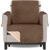 imageUtopia Bedding Reversible Loveseat Couch Cover Water Resistant Slipcover Furniture Protector with Foam Sticks and Elastic Straps for Kids Dogs Pets 2 Seater GreyLight GreyBrownBeige
