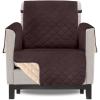 imageUtopia Bedding Reversible Loveseat Couch Cover Water Resistant Slipcover Furniture Protector with Foam Sticks and Elastic Straps for Kids Dogs Pets 2 Seater GreyLight GreyChocolateBeige
