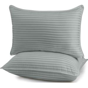 imageUtopia Bedding Bed Pillows for Sleeping European Size 1150 Grams Filled Hotel Quality Cooling Pillows for Side Back or Stomach Sleepers White Set of 8Light Grey