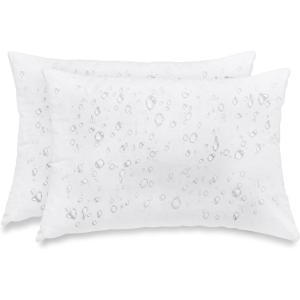 imageUtopia Bedding Outdoor Pillow Inserts 18 x 18 Inches Pack of 2 White Water Resistant Garden Throw Pillows for Patio and Porch Furniture12x20 Inch Pack of 2