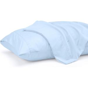 imageUtopia Bedding Queen Pillow Cases  2 Pack  Envelope Closure  Soft Brushed Microfiber Fabric  Shrinkage and Fade Resistant Pillow Covers 20 X 30 Inches Queen GreyIce Blue