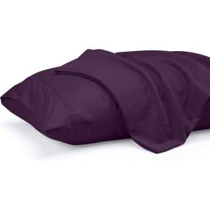imageUtopia Bedding Queen Pillow Cases  2 Pack  Envelope Closure  Soft Brushed Microfiber Fabric  Shrinkage and Fade Resistant Pillow Covers 20 X 30 Inches Queen GreyPurple
