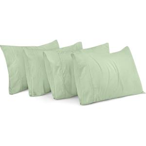 imageUtopia Bedding Queen Pillow Cases  Pack of 4  Envelope Closure  Soft Brushed Microfiber Fabric  Shrinkage and Fade Resistant Pillow Covers Queen Size 20 X 30 Inches Queen WhiteSage