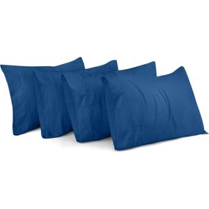 imageUtopia Bedding Queen Pillow Cases  Pack of 4  Envelope Closure  Soft Brushed Microfiber Fabric  Shrinkage and Fade Resistant Pillow Covers Queen Size 20 X 30 Inches Queen WhiteDusk Blue
