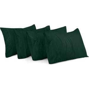 imageUtopia Bedding Queen Pillow Cases  Pack of 4  Envelope Closure  Soft Brushed Microfiber Fabric  Shrinkage and Fade Resistant Pillow Covers Queen Size 20 X 30 Inches Queen WhiteEmerald