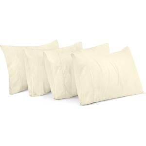 imageUtopia Bedding Queen Pillow Cases  Pack of 4  Envelope Closure  Soft Brushed Microfiber Fabric  Shrinkage and Fade Resistant Pillow Covers Queen Size 20 X 30 Inches Queen WhiteIvory