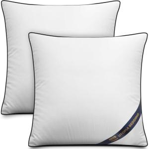 imageUtopia Bedding Throw Pillow Inserts Pack of 4 White 18 x 18 Inches Decorative Indoor Pillows for Sofa Bed Couch Cushion Sham Stuffer26x26 Inch