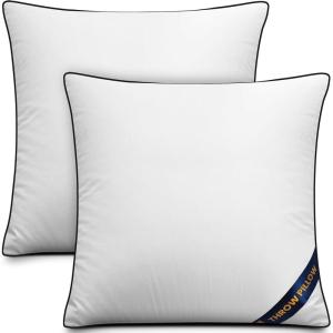 imageUtopia Bedding Throw Pillow Inserts Pack of 4 White 18 x 18 Inches Decorative Indoor Pillows for Sofa Bed Couch Cushion Sham Stuffer28x28 Inch