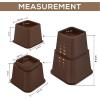 imageUtopia Bedding Adjustable Bed Furniture Risers  Elevation in Heights 3 5 or 8 Inch Heavy Duty Risers for Beds  Supports up to 1300 lbs  Set of 4 Riser BlackBrown