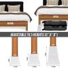 imageUtopia Bedding Adjustable Bed Furniture Risers  Elevation in Heights 3 5 or 8 Inch Heavy Duty Risers for Beds  Supports up to 1300 lbs  Set of 4 Riser BlackWhite