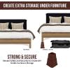 imageUtopia Bedding Adjustable Bed Furniture Risers  Elevation in Heights 3 5 or 8 Inch Heavy Duty Risers for Beds  Supports up to 1300 lbs  Set of 4 Riser BlackReddish Brown