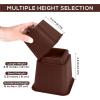 imageUtopia Bedding Adjustable Bed Furniture Risers  Elevation in Heights 3 5 or 8 Inch Heavy Duty Risers for Beds  Supports up to 1300 lbs  Set of 4 Riser BlackReddish Brown