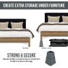 imageUtopia Bedding Adjustable Bed Furniture Risers  Elevation in Heights 3 5 or 8 Inch Heavy Duty Risers for Beds  Supports up to 1300 lbs  Set of 4 Riser BlackGrey
