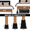 imageUtopia Bedding Adjustable Bed Furniture Risers  Elevation in Heights 3 5 or 8 Inch Heavy Duty Risers for Beds  Supports up to 1300 lbs  Set of 4 Riser BlackBlack