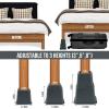 imageUtopia Bedding Adjustable Bed Furniture Risers  Elevation in Heights 3 5 or 8 Inch Heavy Duty Risers for Beds  Supports up to 1300 lbs  Set of 4 Riser BlackGrey