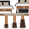 imageUtopia Bedding Adjustable Bed Furniture Risers  Elevation in Heights 3 5 or 8 Inch Heavy Duty Risers for Beds  Supports up to 1300 lbs  Set of 4 Riser BlackBrown