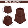 imageUtopia Bedding Adjustable Bed Furniture Risers  Elevation in Heights 3 5 or 8 Inch Heavy Duty Risers for Beds  Supports up to 1300 lbs  Set of 4 Riser BlackReddish Brown
