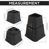 imageUtopia Bedding Adjustable Bed Furniture Risers  Elevation in Heights 3 5 or 8 Inch Heavy Duty Risers for Beds  Supports up to 1300 lbs  Set of 4 Riser BlackBlack
