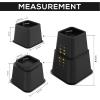 imageUtopia Bedding Adjustable Bed Furniture Risers  Elevation in Heights 3 5 or 8 Inch Heavy Duty Risers for Beds  Supports up to 1300 lbs  Set of 4 Riser BlackBlack