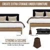 imageUtopia Bedding Adjustable Bed Furniture Risers  Elevation in Heights 3 5 or 8 Inch Heavy Duty Risers for Beds  Supports up to 1300 lbs  Set of 4 Riser BlackBrown