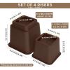 imageUtopia Bedding Adjustable Bed Furniture Risers  Elevation in Heights 3 5 or 8 Inch Heavy Duty Risers for Beds  Supports up to 1300 lbs  Set of 4 Riser BlackBrown