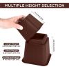imageUtopia Bedding Adjustable Bed Furniture Risers  Elevation in Heights 3 5 or 8 Inch Heavy Duty Risers for Beds  Supports up to 1300 lbs  Set of 4 Riser BlackReddish Brown