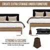 imageUtopia Bedding Adjustable Bed Furniture Risers  Elevation in Heights 3 5 or 8 Inch Heavy Duty Risers for Beds  Supports up to 1300 lbs  Set of 4 Riser BlackBrown