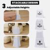 imageUtopia Bedding Adjustable Bed Furniture Risers  Elevation in Heights 3 5 or 8 Inch Heavy Duty Risers for Beds  Supports up to 1300 lbs  Set of 4 Riser BlackWhite