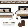 imageUtopia Bedding Bed Risers 2 Inch  Pack of 8  Adjustable Furniture Risers 2 ampamp 4 inch  Anti Slip Foam ampamp Rubber Pad  Stackable Bed Lifts Risers Heavy Duty for Sofa Bed Table Couch ampamp Chair BlackBrown