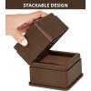 imageUtopia Bedding Bed Risers 2 Inch  Pack of 8  Adjustable Furniture Risers 2 ampamp 4 inch  Anti Slip Foam ampamp Rubber Pad  Stackable Bed Lifts Risers Heavy Duty for Sofa Bed Table Couch ampamp Chair BlackBrown