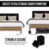imageUtopia Bedding Bed Risers 2 Inch  Pack of 8  Adjustable Furniture Risers 2 ampamp 4 inch  Anti Slip Foam ampamp Rubber Pad  Stackable Bed Lifts Risers Heavy Duty for Sofa Bed Table Couch ampamp Chair BlackBlack