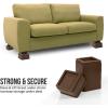 imageUtopia Bedding Bed Risers 2 Inch  Pack of 8  Adjustable Furniture Risers 2 ampamp 4 inch  Anti Slip Foam ampamp Rubber Pad  Stackable Bed Lifts Risers Heavy Duty for Sofa Bed Table Couch ampamp Chair BlackBrown