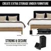 imageUtopia Bedding Bed Risers 2 Inch  Pack of 8  Adjustable Furniture Risers 2 ampamp 4 inch  Anti Slip Foam ampamp Rubber Pad  Stackable Bed Lifts Risers Heavy Duty for Sofa Bed Table Couch ampamp Chair BlackBlack