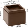 imageUtopia Bedding Bed Risers 2 Inch  Pack of 8  Adjustable Furniture Risers 2 ampamp 4 inch  Anti Slip Foam ampamp Rubber Pad  Stackable Bed Lifts Risers Heavy Duty for Sofa Bed Table Couch ampamp Chair BlackBrown