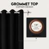 imageUtopia Bedding Blackout Curtains for Bedroom Grommet Window Curtains 63 Inch Length 2 Panels Thermal Insulated Drapes for Living Room Navy 52W x 63L InchesBlack