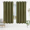 imageUtopia Bedding Blackout Curtains for Bedroom Grommet Window Curtains 63 Inch Length 2 Panels Thermal Insulated Drapes for Living Room Navy 52W x 63L InchesOlive