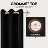 imageUtopia Bedding Blackout Curtains for Bedroom Grommet Window Curtains 63 Inch Length 2 Panels Thermal Insulated Drapes for Living Room Navy 52W x 63L InchesBlack