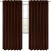 imageUtopia Bedding Curtain for Bedroom  Rod Pocket Blackout Curtains 63 Inch Length 2 Panels Set  Thermal Curtains ampamp Drapes for Living Room Bedroom 52W x 63L Inches BlackChocolate