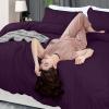 imageUtopia Bedding Duvet Cover King Size  1 Duvet Cover with 2 Pillow Shams  3 Pieces Bedding Duvet Cover with Zipper Closure  Soft Brushed Microfiber 104 X 90 Inches King NavyPurple